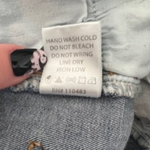 Fashion Nova | Distressed Denim Shorts | Small | Medium Blue Wash - Picture 10 of 10